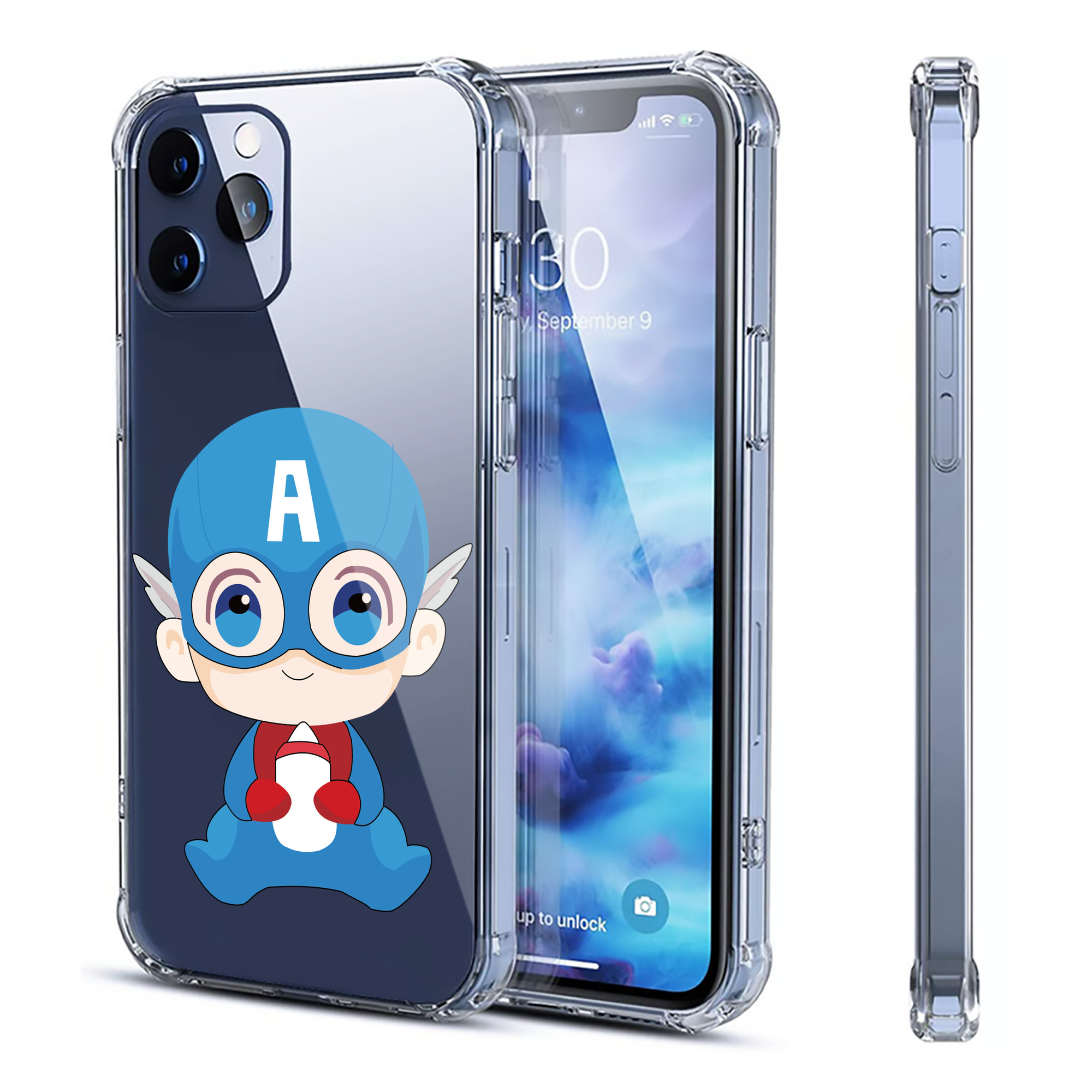 （画像用） アベンジャーズ The Avengers 【iPhone 12シリーズ対応】透明スマホケース（クリアソフトケース）